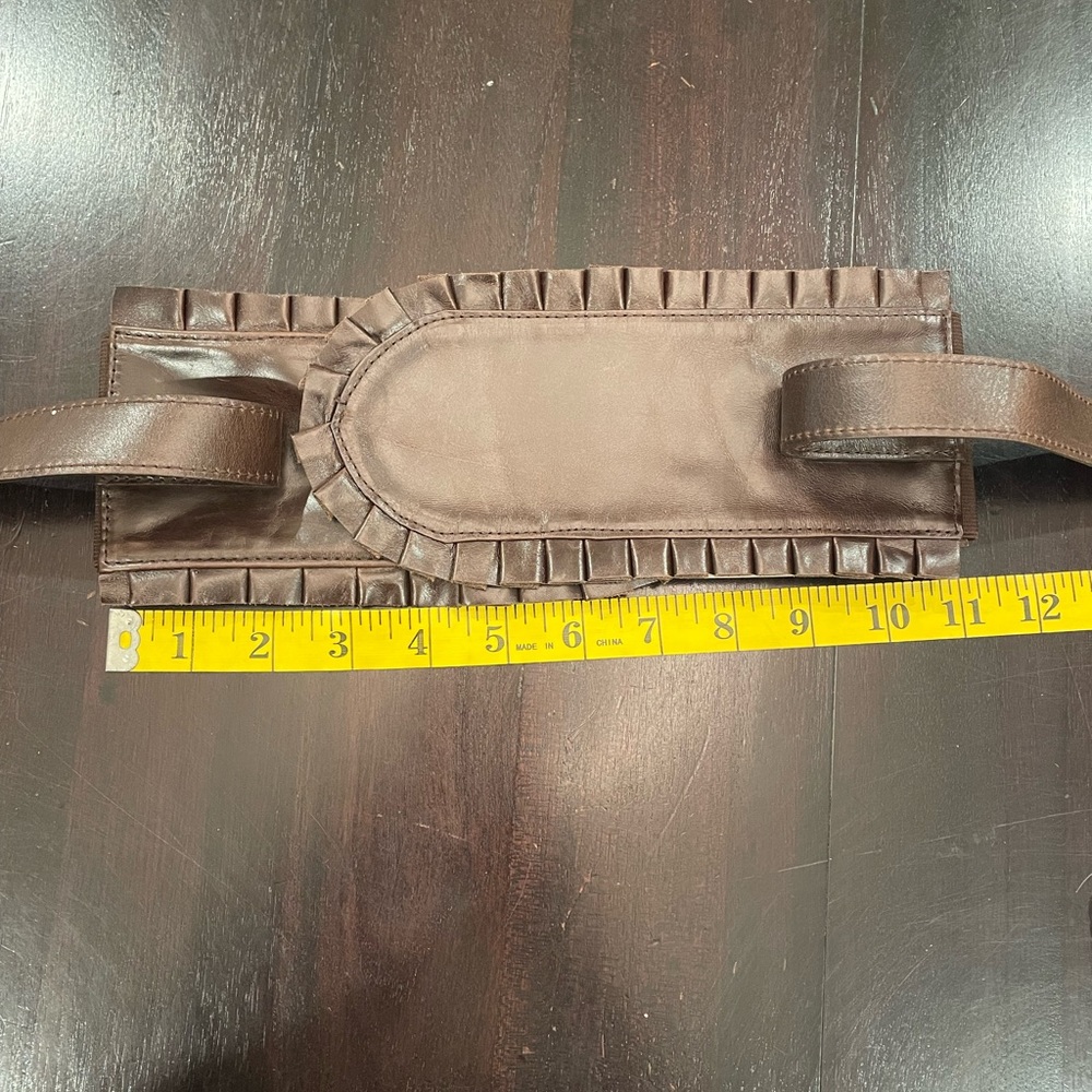 Cache’ Brown Leather Wrap Obi Style Belt - Picture 6 of 8